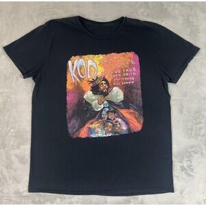 J.‎ Cole KOD Tour Shirt Mens Medium Black Concert Tee Young Thug Jaden Smith